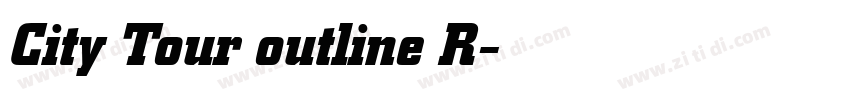 City Tour outline R字体转换